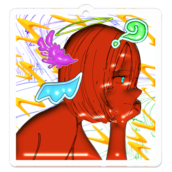 アクリルキーホルダー - 50 x 50 (mm)