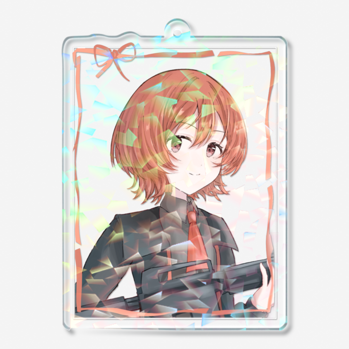 ホログラムアクリルキーホルダー - 70 × 70mm
