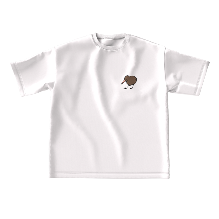 キウイビッグシルエットTシャツ - L - ホワイト