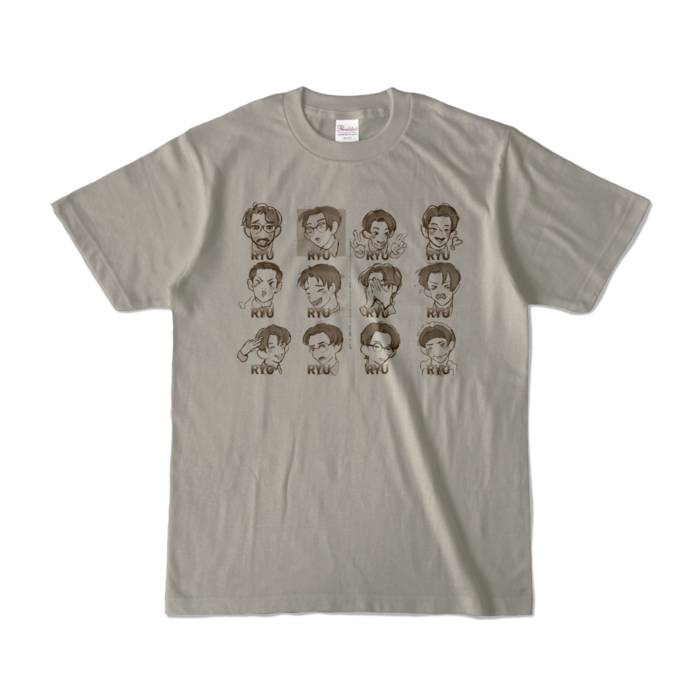 🦉カラーTシャツ - S - シルバーグレー (淡色)