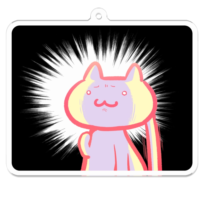 アクリルキーホルダー（コーティング） - 70 x 70 (mm)