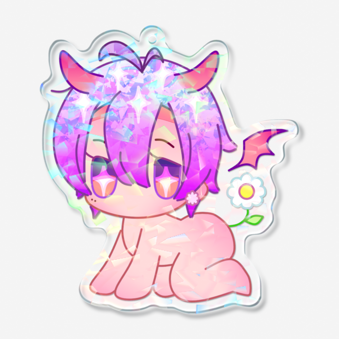 ホログラムアクリルキーホルダー - 70 × 70mm