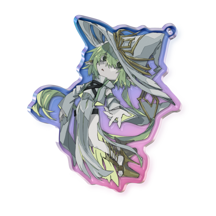 オーロラアクリルキーホルダー - 70 × 70mm