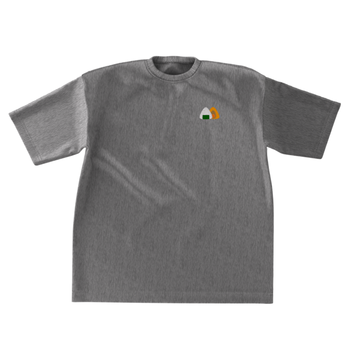 おにぎりビッグシルエットグレーTシャツ XL