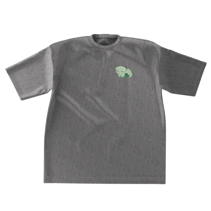 ビッグシルエットTシャツ - XL - 両面(灰)