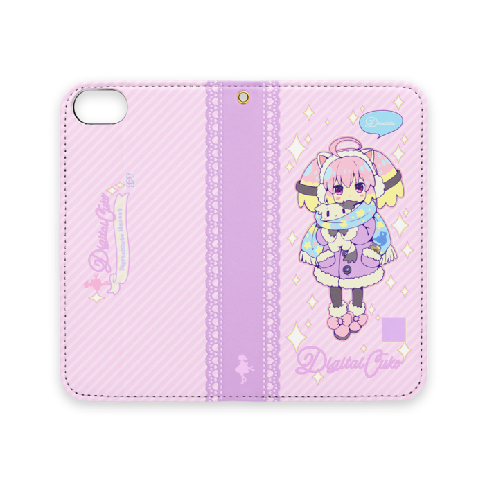 手帳型iPhoneケース(ベルトなし) - iPhone 8 / 7 / SE2 - ストラップ穴 あり