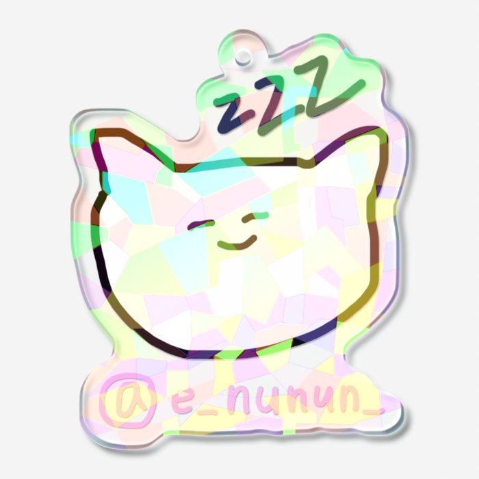 ホログラムアクリルキーホルダー - 50 × 50mm