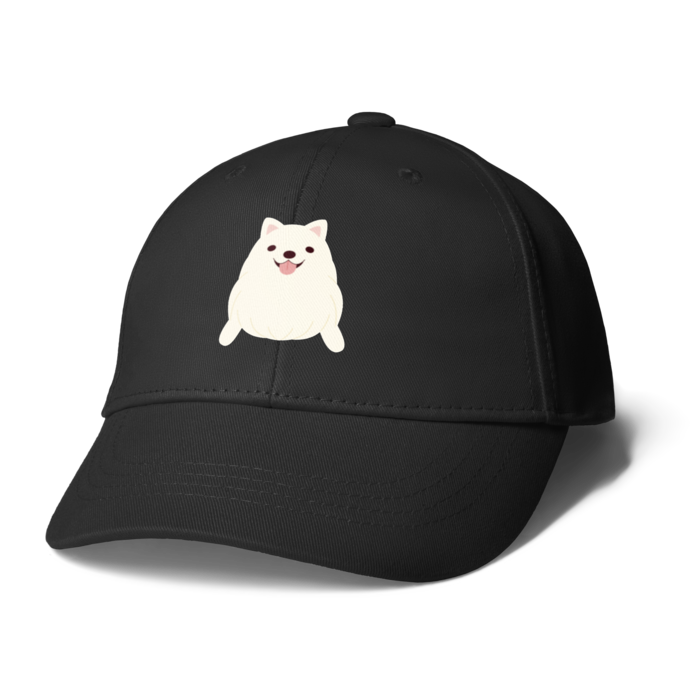 キャップ　黒　サモエド
