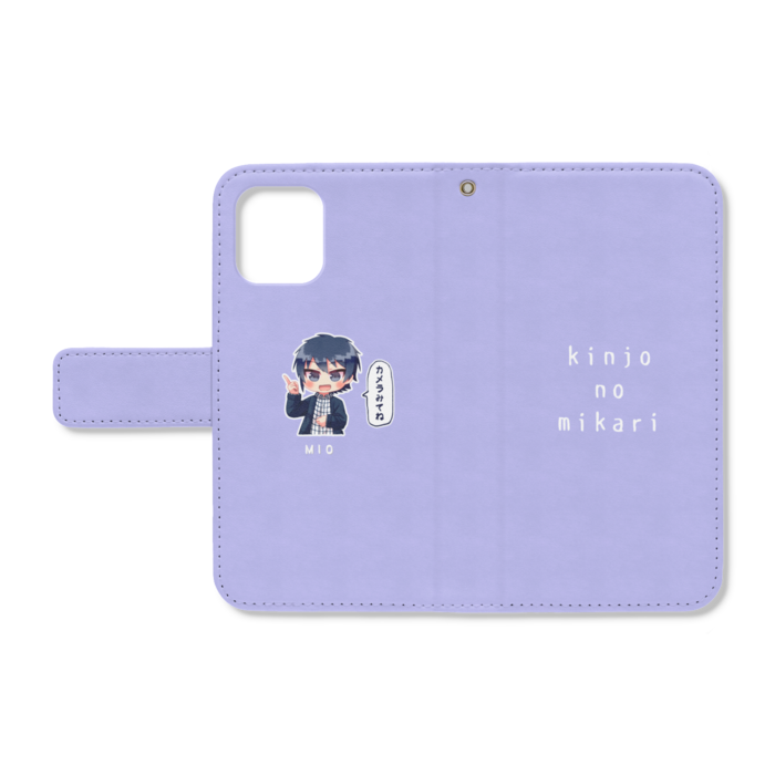 水川海緒iPhoneカバー（手帳型） - iPhone12 mini - ストラップ穴 あり