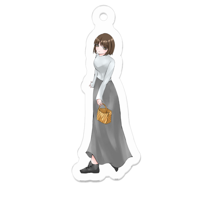 アクリルキーホルダー（コーティング） - 50 x 50 (mm)