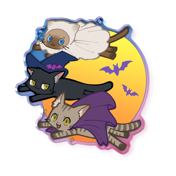 オーロラアクリルキーホルダー - 100 × 100mm