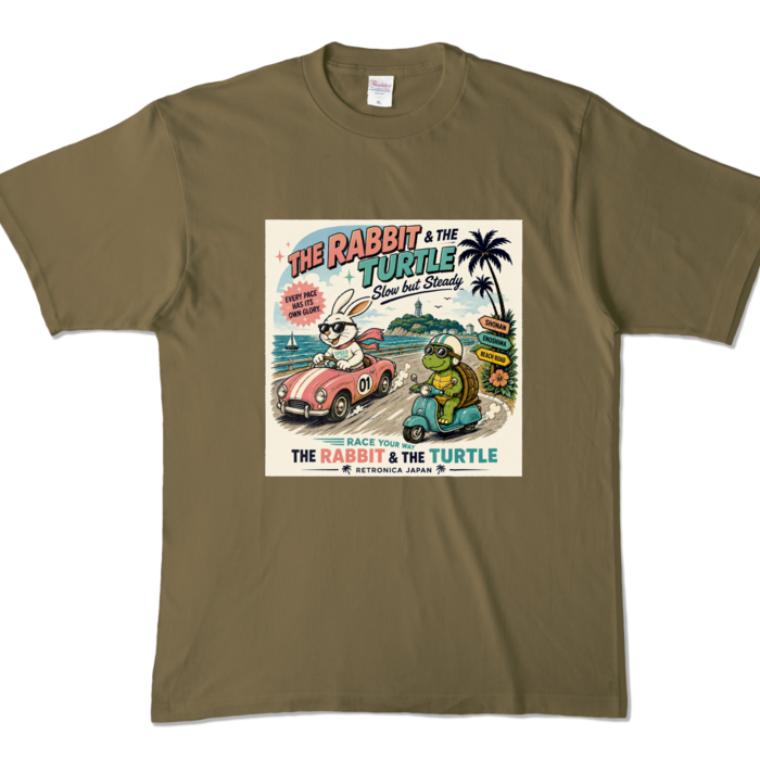 カラーTシャツ - XL - オリーブ (濃色)