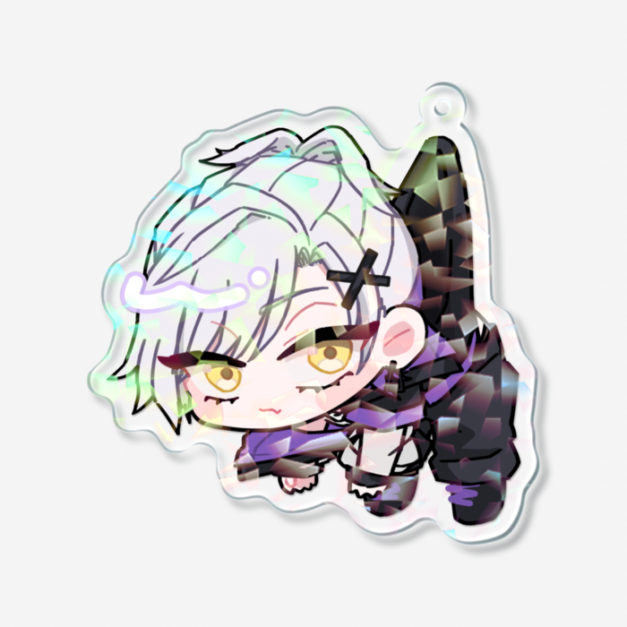 ホログラムアクリルキーホルダー - 70 × 70mm