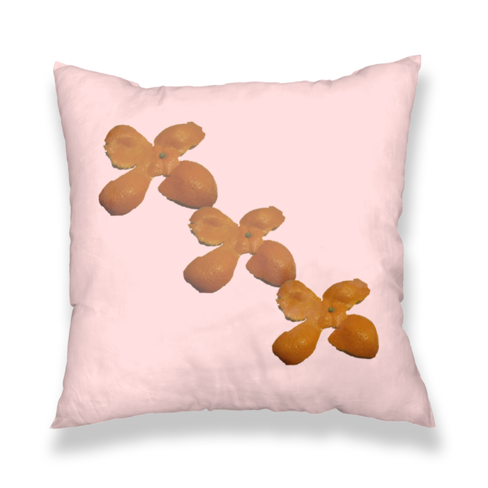 ミカンの皮クッションカバー(ピンク) - 450x450(mm)(2)