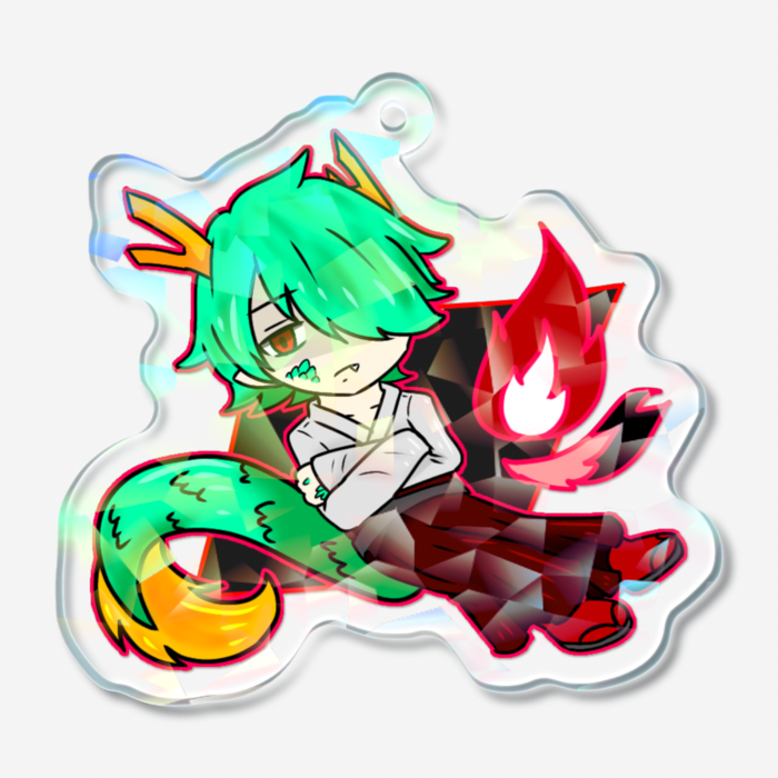 ホログラムアクリルキーホルダー - 50 × 50mm