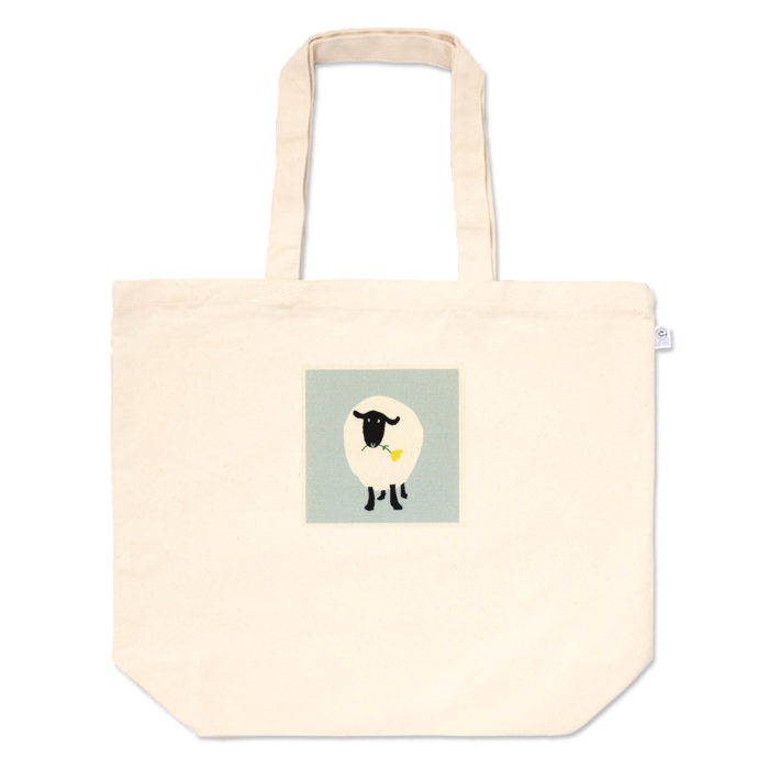 ひつじ＃１・トートバッグ - L - プリント面積小(3)