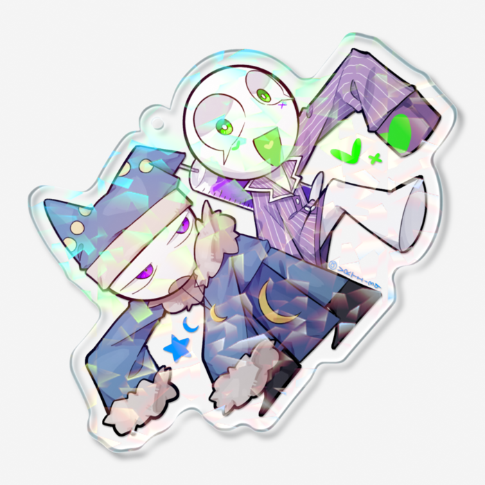 ホログラムアクリルキーホルダー - 70 × 70mm
