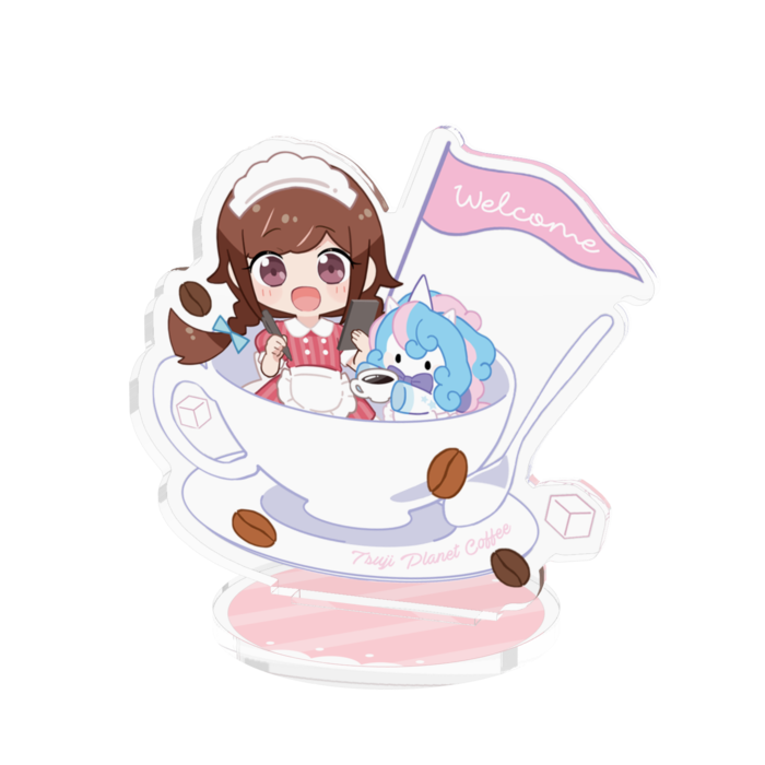 (ピンク)アクリルフィギュア - 70x70mm