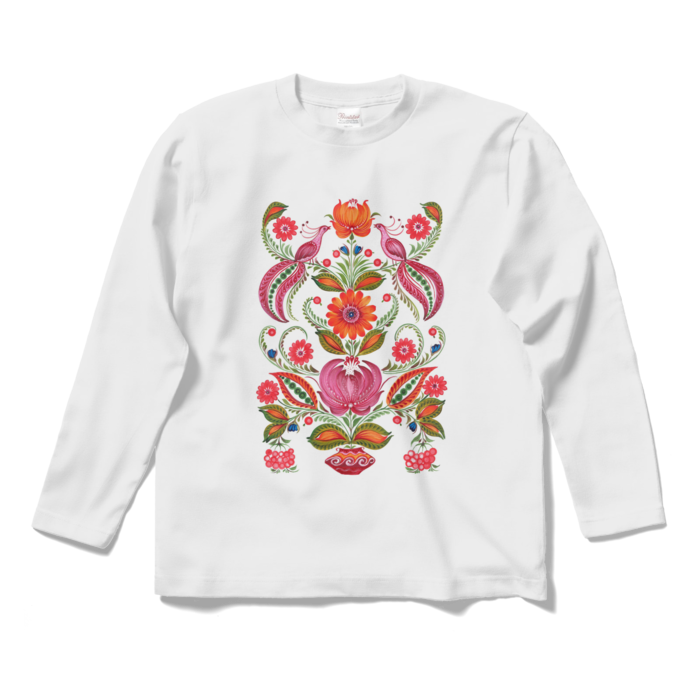 ロングスリーブTシャツ(ピンク) - S - ホワイト