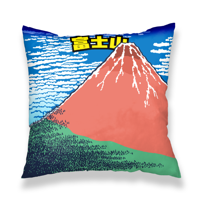 浮世絵マン【クッションカバー】富士山（凱風快晴）