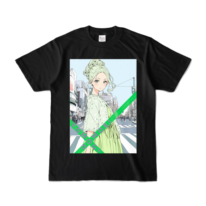カラーTシャツ - S - ブラック (濃色)よもぎ