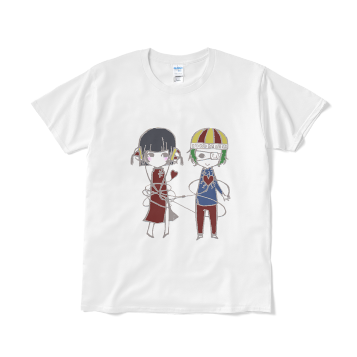 Tシャツ（赤い糸） - L - ホワイト