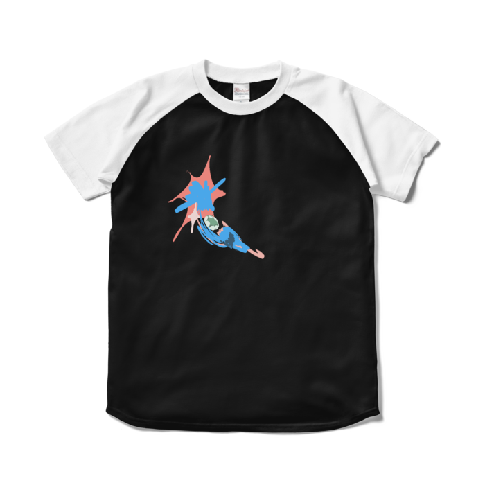 ラグランTシャツ - S - ブラック×ホワイト