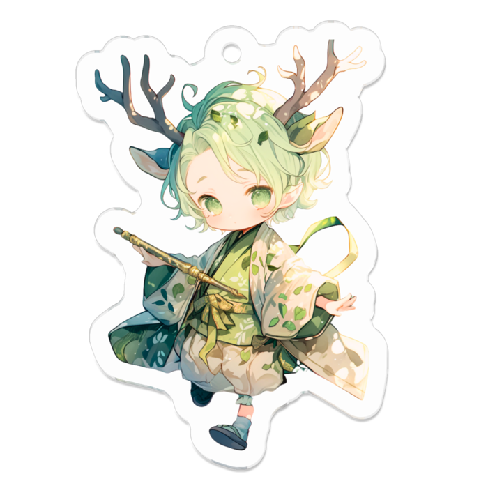 若葉　No.1アクリルキーホルダー - 50 x 50 (mm)