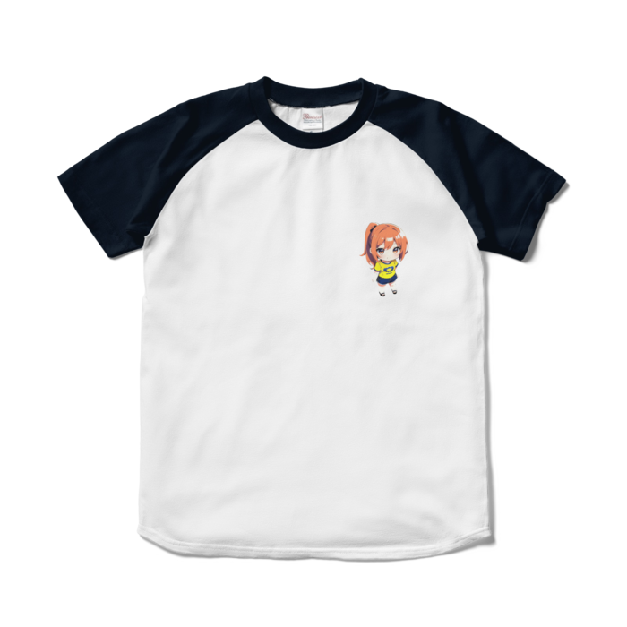 ラグランTシャツ - S - ホワイト×ネイビー