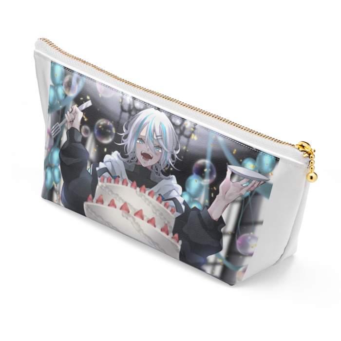 ポーチ - 長さ21.5cm / 高さ10cm - ホワイト