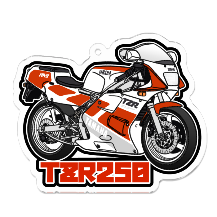ポストカード イラスト アクリルキーホルダー TZR250(1989) - 88サイクルズ【バイク
