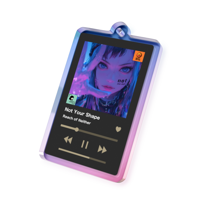 オーロラアクリルキーホルダー - 50 × 50mm