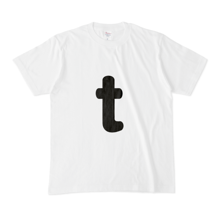 「t」（小文字）Tシャツ - M - 白