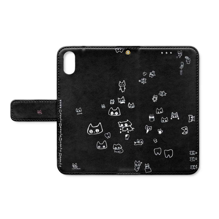 手帳型iPhoneケース - iPhone XS / X - ストラップ穴 あり