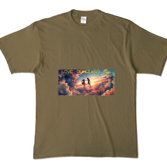 カラーTシャツ - XL - オリーブ (濃色)