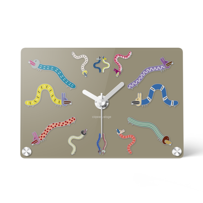 （ウォームグレー）しょぼりん蟲時計　アクリル時計 - 148x100mm(5)