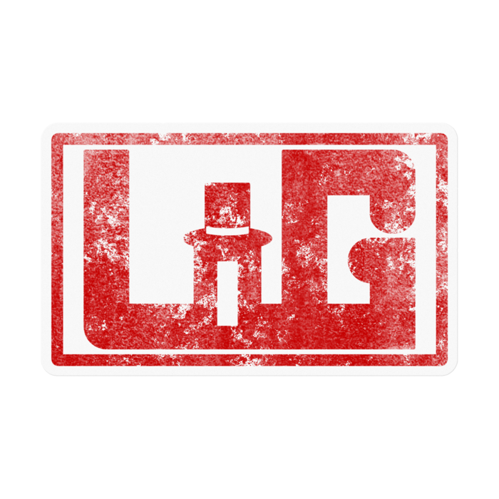 ステッカー赤 - 100 x 100 (mm)