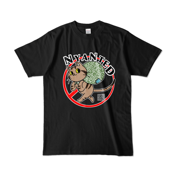 泥棒猫手配 Tシャツ - L - ブラック