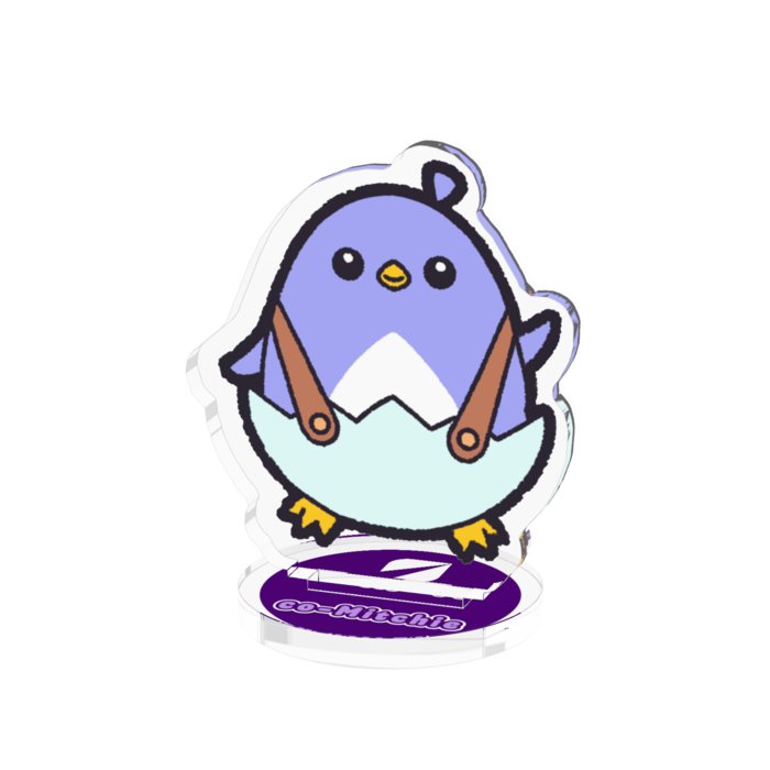 高さ３.８センチこみっちー（淡青紫）アクリルフィギュア - 50x50mm