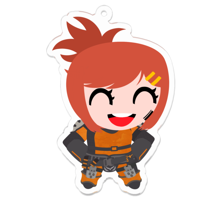 Acrylic Pilot Keychain - 70 x 70 (mm)