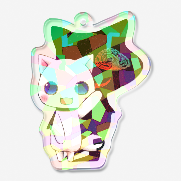 ホログラムアクリルキーホルダー - 50 × 50mm