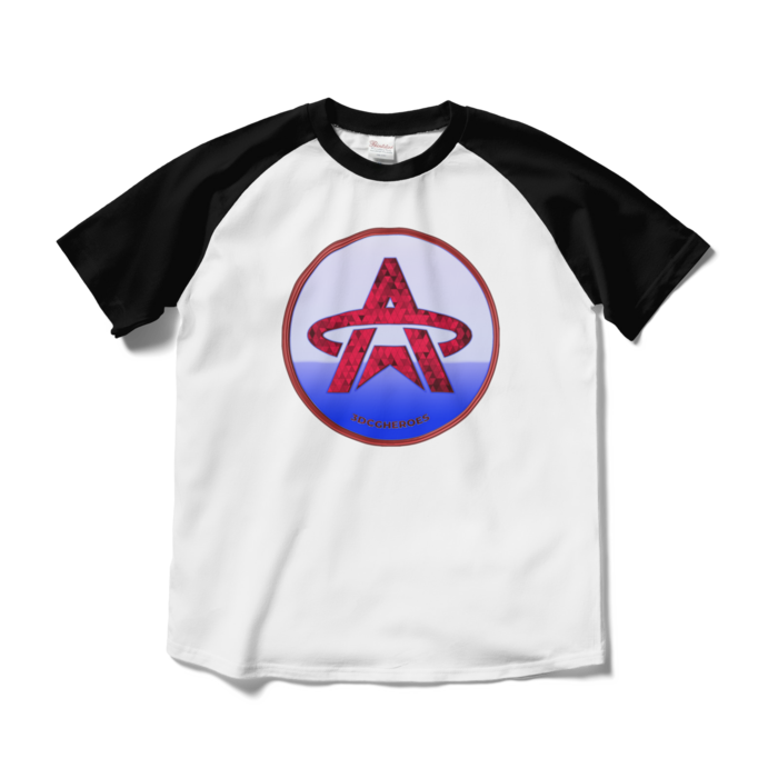 ラグランTシャツ - M - ホワイト×ブラック