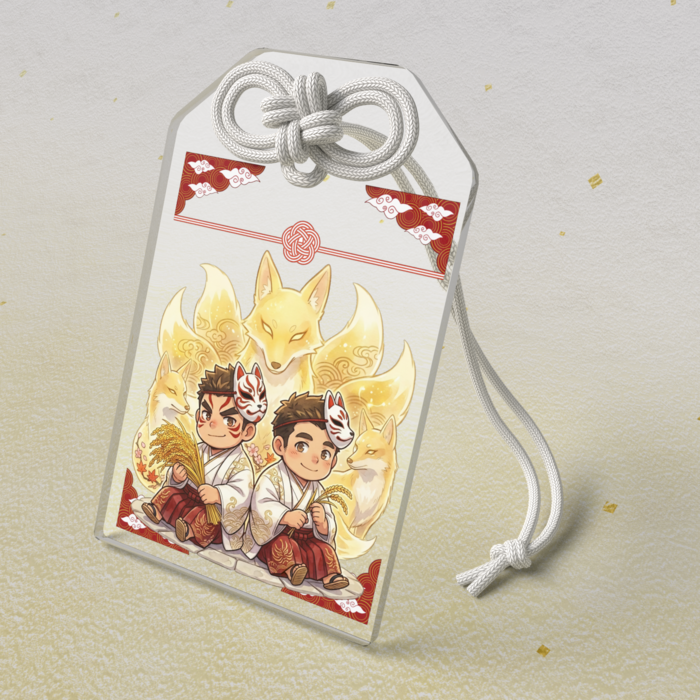 アクリルお守り - 50 × 80mm　クリア