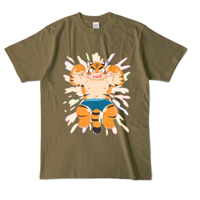カラーTシャツ - L - オリーブ (濃色)