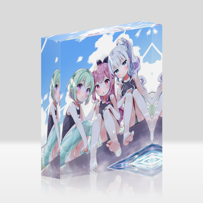 アクリルブロック - 100x100(ホワイト)