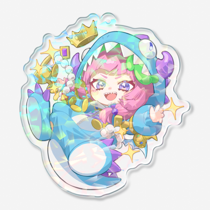 ホログラムアクリルキーホルダー - 70 × 70mm