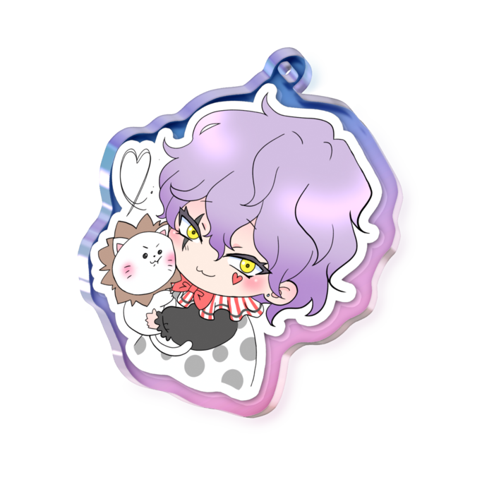 オーロラアクリルキーホルダー - 50 × 50mm