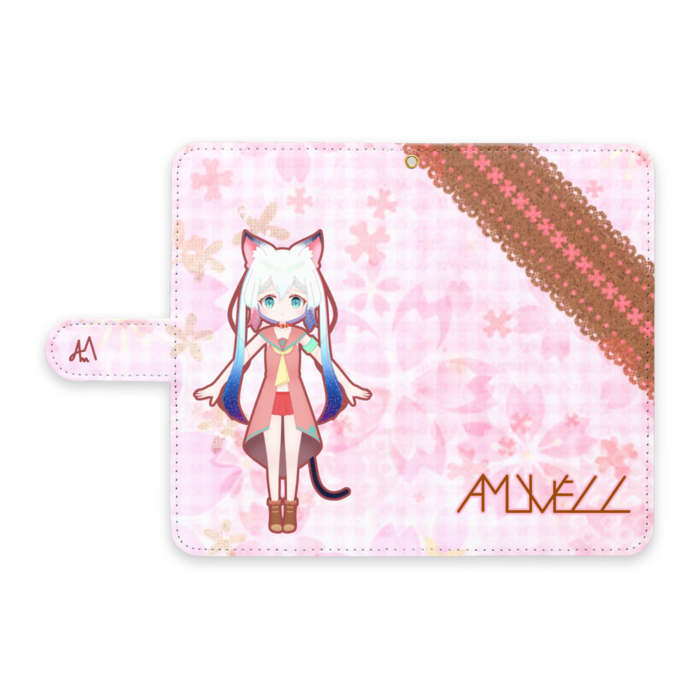手帳型Androidケース - L - ストラップ穴 あり