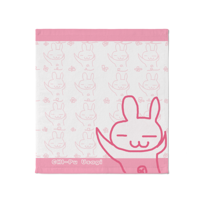 ちーぷうさぎタオル ピーチ 大