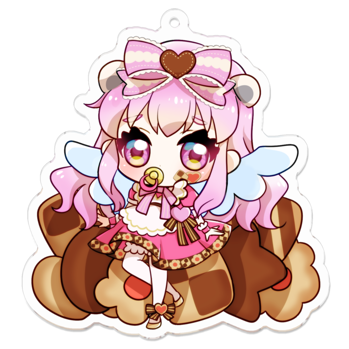 アクリルキーホルダー（コーティング） - 70 x 70 (mm)